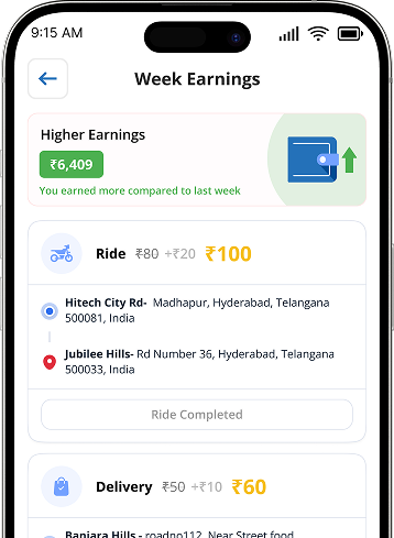 Ride Pilot earnings screen